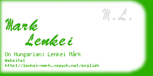 mark lenkei business card
