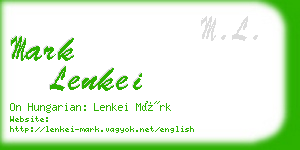 mark lenkei business card